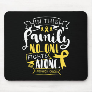 Mousepad Conscientização do Câncer Infantil Família Kid Não