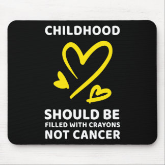 Mousepad Conscientização do Câncer Infantil Giz de Cera Não