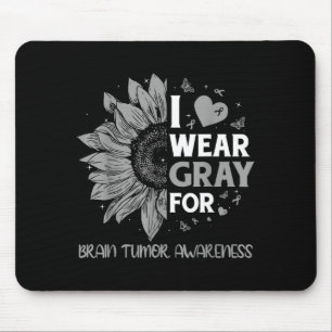 Mousepad Conscientização do tumor cerebral use cinza em mai