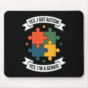 Mousepad Conscientização engraçada sobre autismo infantil P