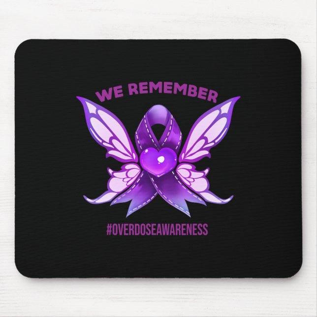 Mousepad Conscientização Lembre-se Laço Roxo Acabar com o V (Frente)