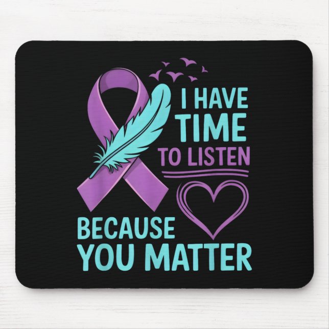 Mousepad Conscientização sobre Apoio Emocional (Frente)