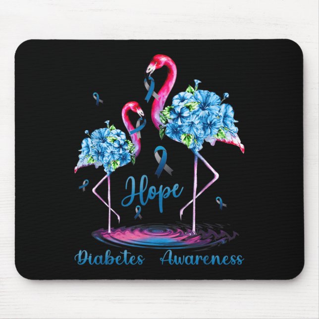 Mousepad Conscientização sobre Diabetes Flamingo (Frente)