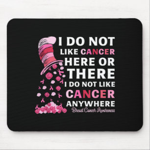 Mousepad Conscientização sobre o Câncer de Mama Não Gosto d