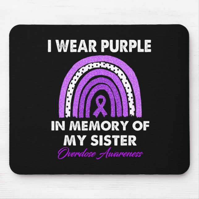 Mousepad Conscientização sobre overdose de arco-íris eu vis (Frente)