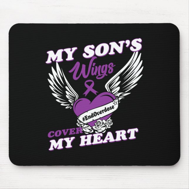 Mousepad Conscientização sobre overdose de drogas (Frente)