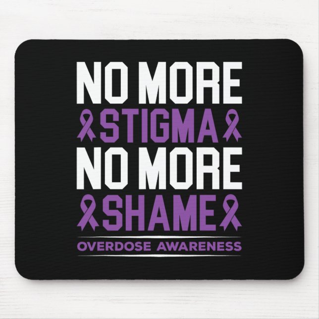 Mousepad Conscientização sobre overdose sem mais estigma se (Frente)
