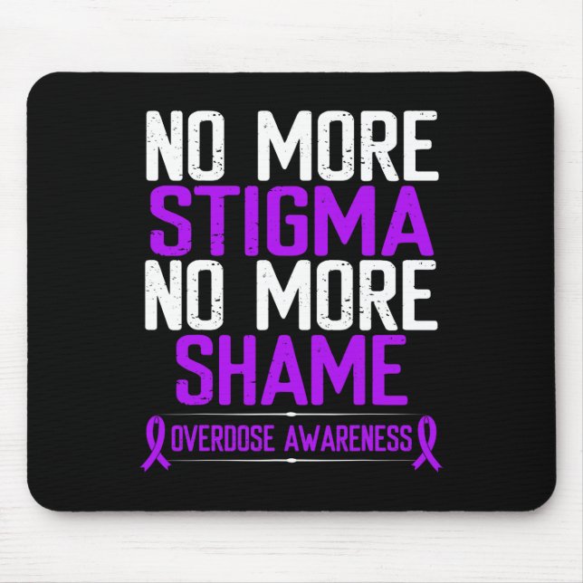 Mousepad Conscientização sobre Overdose Sem Mais Estigma Ve (Frente)