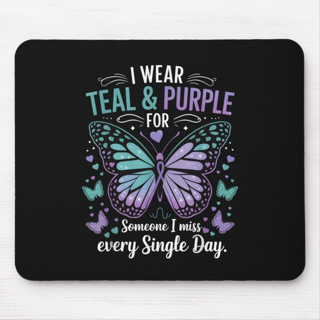 Mousepad Conscientização sobre Prevenção do Suicídio Eu Uso (Frente)