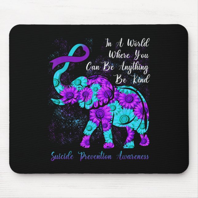 Mousepad Conscientização sobre Prevenção do Suicídio Girass (Frente)