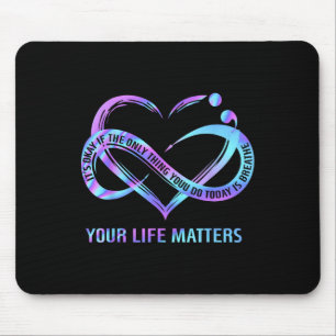 Mousepad Conscientização sobre Prevenção do Suicídio Sua Vi