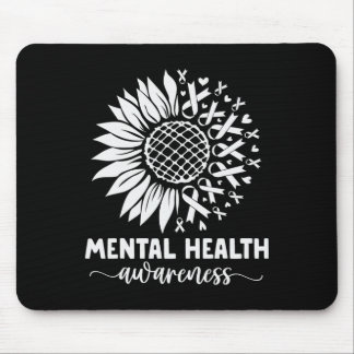 Mousepad Conscientização sobre Saúde Mental Girassol Verde