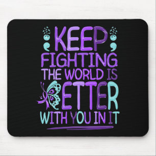 Mousepad Conscientização sobre Suicídio Masculino Apoio Pre