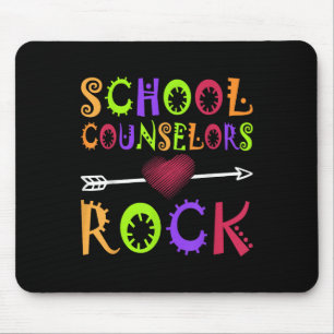 Mousepad Conselheira Escolar de Livro de Coração de Rock