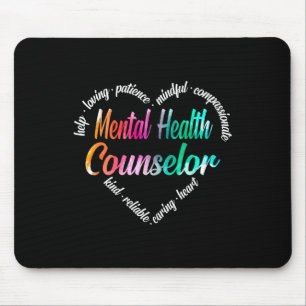 Mousepad Conselheiro de Saúde Mental Cloud Watercolo do Cor