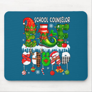 Mousepad Conselheiro Escolar Esquadrão de Elfo de Natal Cha