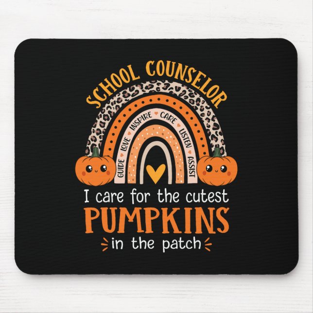 Mousepad Conselheiro escolar Rainbow Leopard Imprime Hallow (Frente)