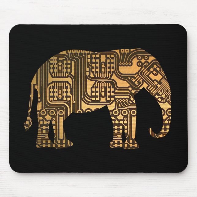 Mousepad Conselho de Circuito de Elefante de Cobre (Frente)