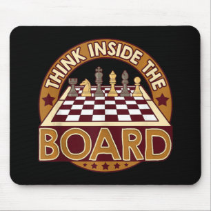 Mousepad Conselho de Jogo Pensando no Jogador de Xadrez de