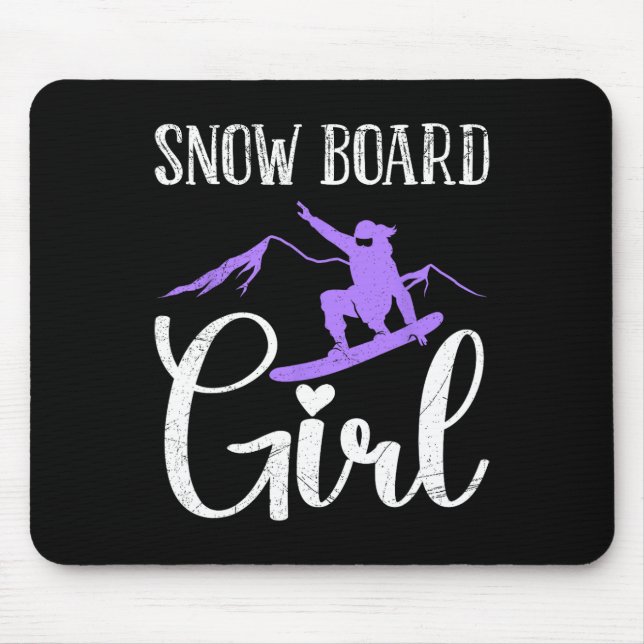 Mousepad Conselho de Neve Engraçado Garota Engraçada (Frente)