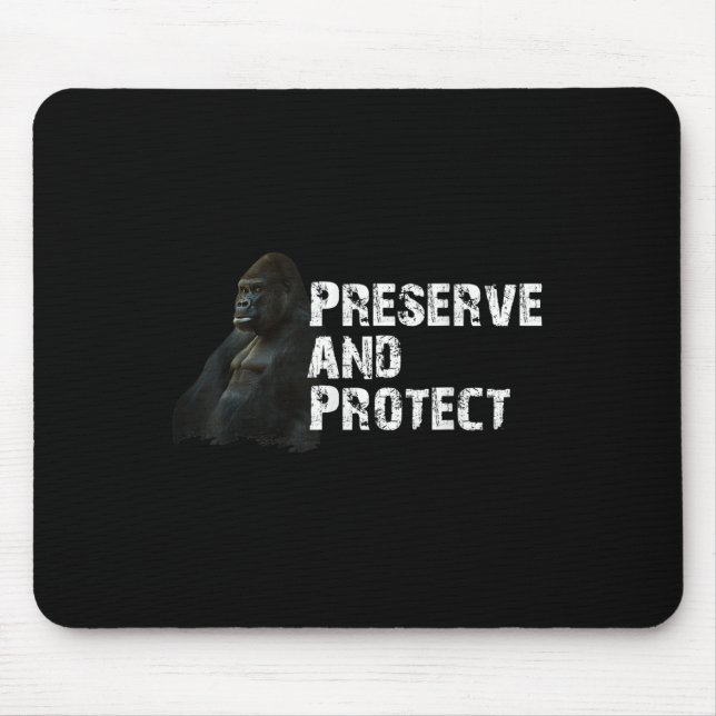 Mousepad Conservação de Proteção Ambiental do Gorila da Mon (Frente)