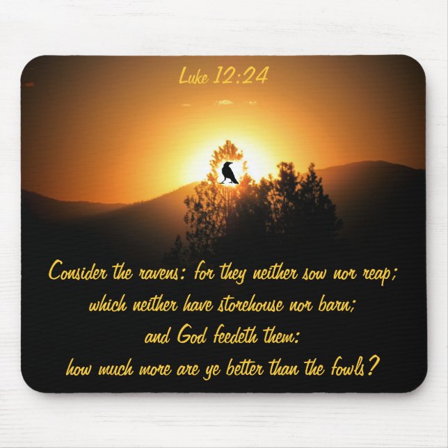Mousepad Considerem Os Ravens... Luke 12:24 (Frente)