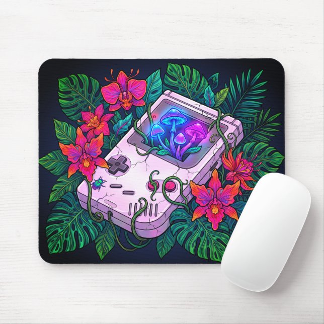 Mousepad Console de Jogos Retro Floresta Natureza (Com mouse)