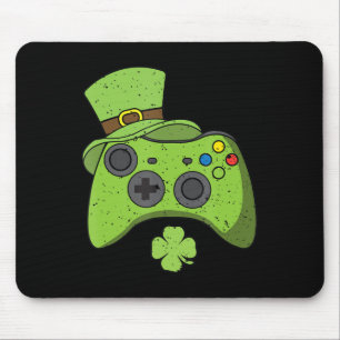 Mousepad Console de videogame divertido Dia de São Patrício