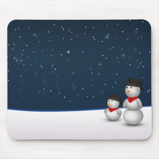 Mousepad Constelação Cute Snowmen (Frente)
