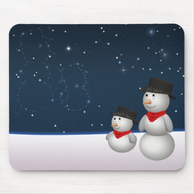 Mousepad Constelação Cute Snowmen (Frente)