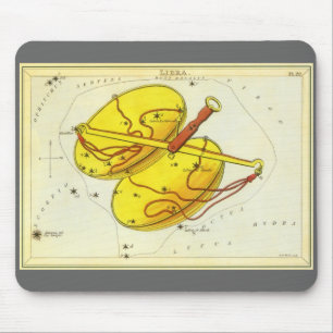 Mousepad Constelação da Escala de Libra da Astrologia Zod