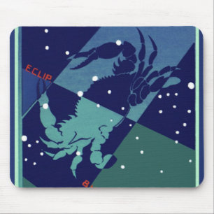 Mousepad Constelação de Câncer Caranguejo Zodíaco Astrologi