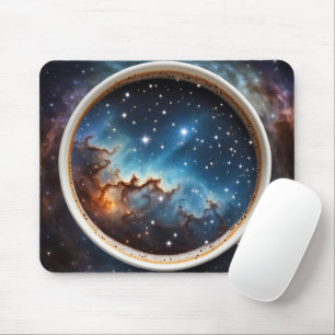 Mousepad Constelação de estrelas em uma taça de café
