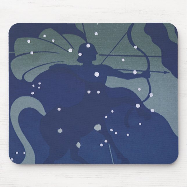 Mousepad Constelação de Sagitário Astrologia Zodiacal Vinta (Frente)