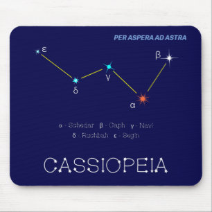 Mousepad Constelação do Hemisfério norte Cassioipeia