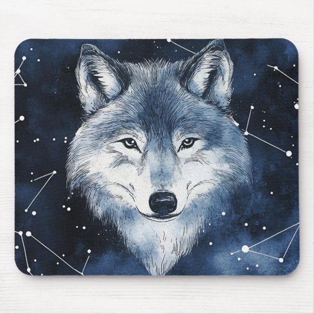 Mousepad Constelação do Lobo Azul Celestial (Frente)