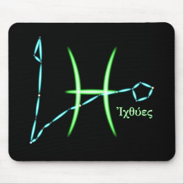 Mousepad Constelação do Zodíaco Peixes Tapete de Mouse