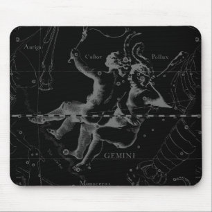 Mousepad Constelação Gemini Zodiac Hevelius 1690