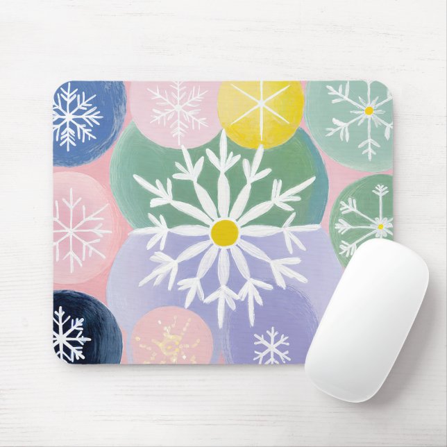 Mousepad Constelações de Floco de Neve (Com mouse)