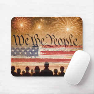 Mousepad Constituição dos Estados Unidos com fogos de artif