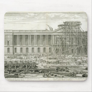 Mousepad Construção da entrada principal do Louvre, Paris