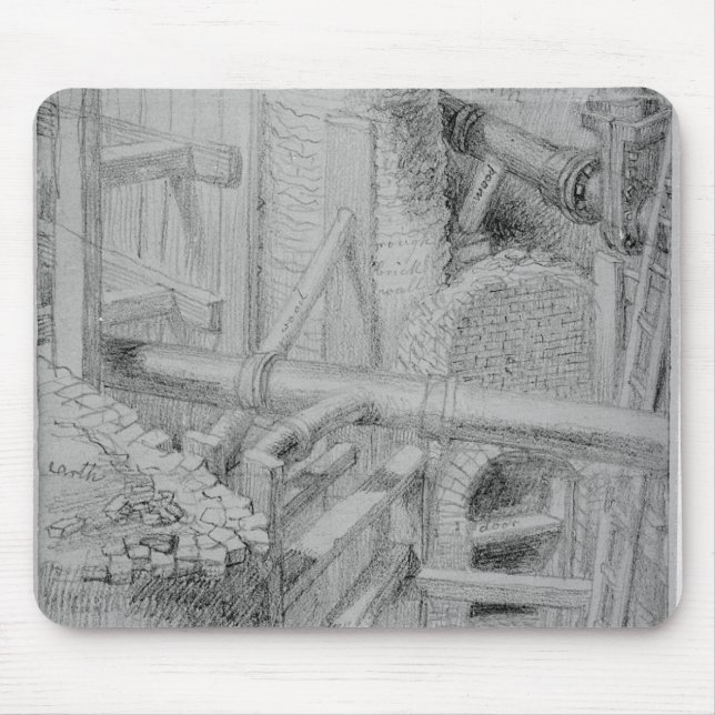 Mousepad Construção do esgoto em Bloomsbury, Londres, 1845 (Frente)