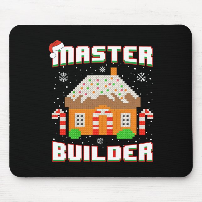 Mousepad Construtor Mestre Gingerbird Casa de Natal B (Frente)