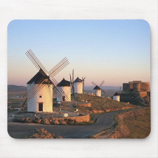 Mousepad Consuegra, La Mancha, Espanha, moinhos de vento (Frente)
