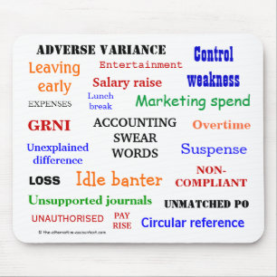 Mousepad CONTABILIDADE PALAVRAS DOCES irritantes Contador e
