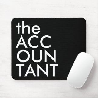 Mousepad Contador Preto Branco Negrito Tipografia Finanças