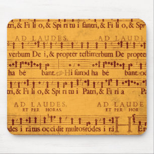 Mousepad Contagem gregoriana da música do canto