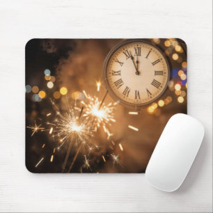 Mousepad Contagem Regressiva de Ano Novo Com Faíscas