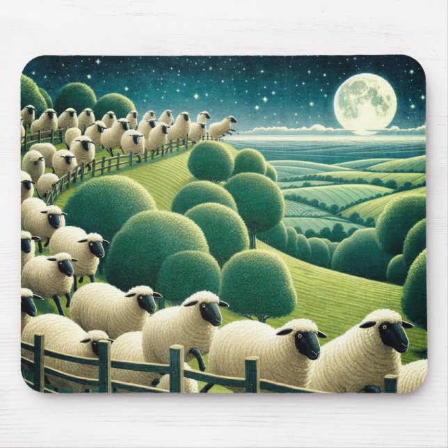 Mousepad Contando Carneiros (Frente)
