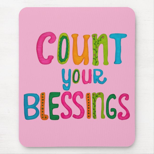 Mousepad Conte suas Bênçãos (Frente)